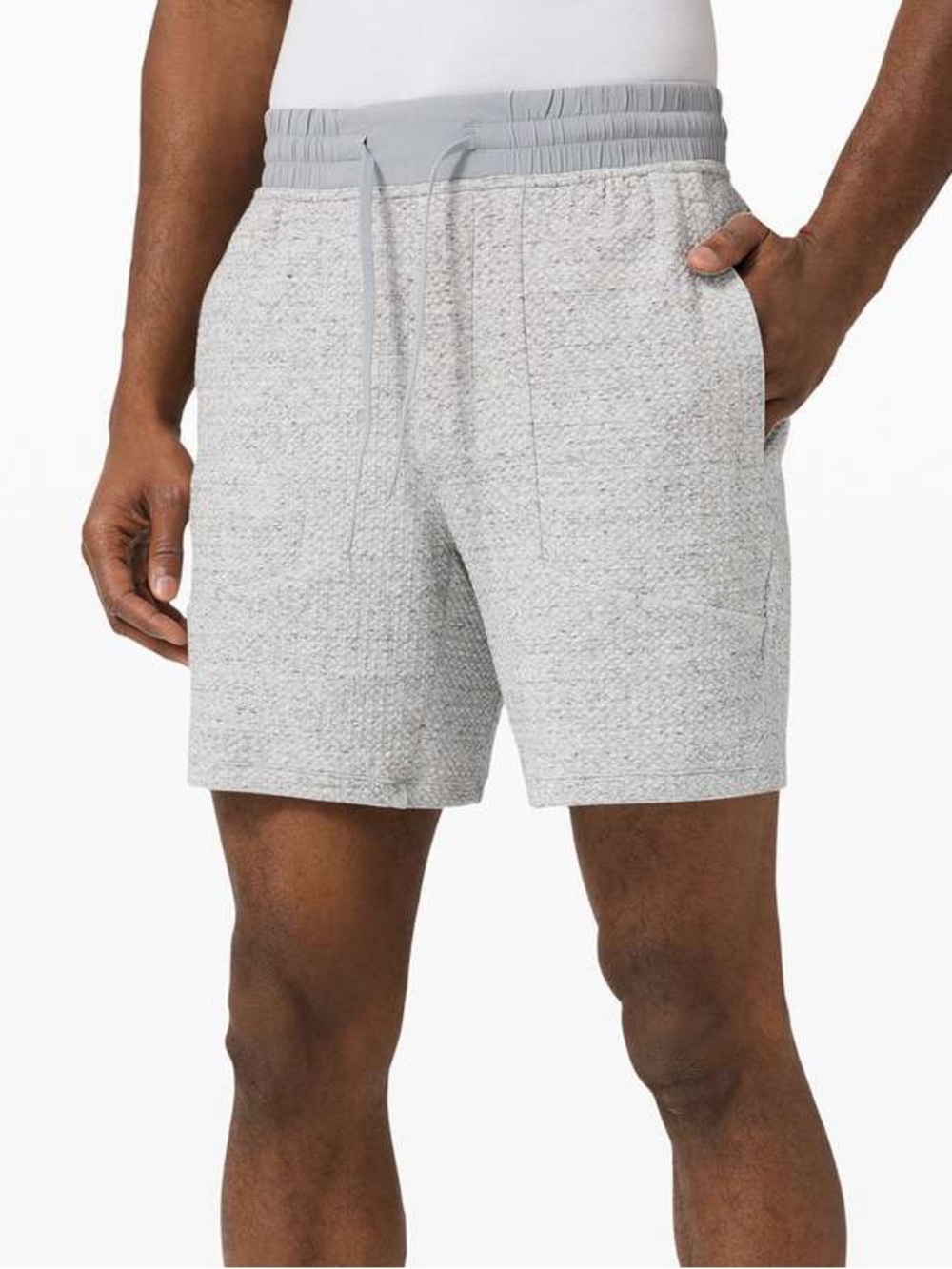 Lululemon At Ease Shorts Heathered Melody Light Grey Small